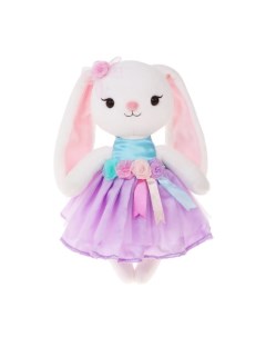 Мягкая игрушка Зайка Мишель в платье с цветами 28 см Angel collection