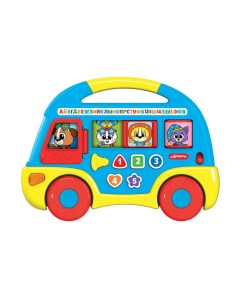 Развивающая игрушка Музыкальный автобус Первые знания 2808В Азбукварик