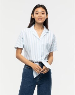 Укороченная рубашка в полоску с узлом Gloria jeans