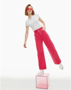 Розовые джинсы Paperbag для девочки Gloria jeans
