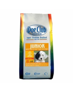 Junior полнорационный сухой корм для щенков с 4 месяцев с курицей 2 5 кг Dog club