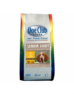 Senior Light полнорационный сухой корм для пожилых собак или собак с избыточным весом с курицей Dog club