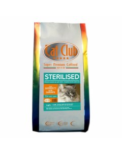 Sterilised Shrimps полнорационный сухой корм для стерилизованных кошек с креветками 1 5 кг Cat club