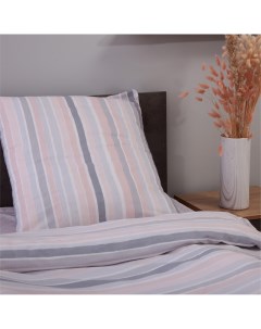 Комплект постельного белья Neutral Rosy stripes 2 сп нав 50х70 см бязь Домовой