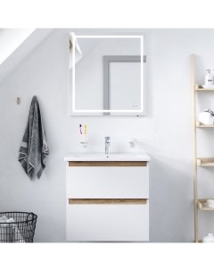 Комплект мебели для ванной со смесителем и аксессуарами X Joy 65 BK85GI подвесной Белый глянец Am.pm.