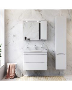 Комплект мебели для ванной Like 80 BK80GE Белый со смесителем для раковины и аксессуарами Am.pm.