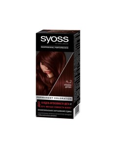 Крем краска Color стойкая для волос 4 2 Красное дерево 50мл Syoss