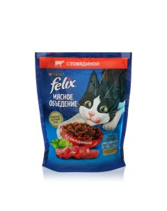 Сухой корм для кошек Мясное объедение Говядина 600г Felix