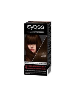 Стойкая крем краска Color для волос 3 8 Темный шоколад 50мл Syoss