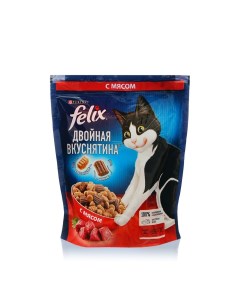 Сухой корм для кошек Двойная вкуснятина С мясом 600г Felix