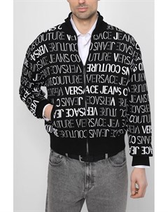 Кардиган на молнии с фирменным принтом Versace jeans couture
