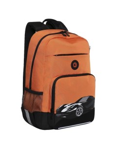 Рюкзак молодёжный 9521230 чёрный оранжевый Grizzly
