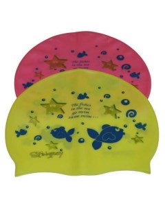 Шапочка для плавания детская с рисунком силикон Stingrey
