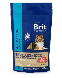Сухой корм для собак Premium Lamb Rice ягненок с рисом 3 кг Brit*