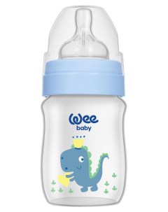 Бутылочка Classic Plus с широким горлышком для кормления с силиконовой соской размер 1 150 мл Wee baby