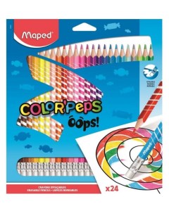Карандаши цветные c ластиком 24 цвета Maped