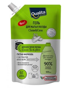 Средство для мытья посуды Green tea Aloe 500 мл Qualita