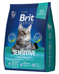 Сухой Сухой корм для кошек с чувствительным пищеварением Premium Cat Sensitive ягненок 800 г Brit*