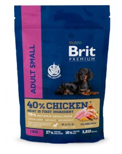 Сухой корм для собак Premium Adult S курица 1 кг Brit*