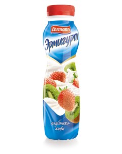 Йогурт питьевой Эрмигурт с клубникой и киви 1 2 290 г Ehrmann