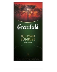 Чай черный Kenyan Sunrise в пакетиках 25 шт Greenfield