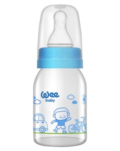 Бутылочка Classic стеклянная для кормления с силиконовой соской размер 1 125 мл Wee baby