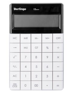 Калькулятор настольный Power TX 12 разрядность двойное питание 165x105x13мм белый Berlingo