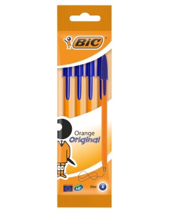 Ручка шариковая Orange Fine синяя 4 шт Bic