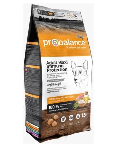 Сухой корм для взрослых собак крупных пород Immuno Adult Maxi 15 кг Probalance