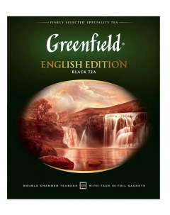 Чай черный English Edition в пакетиках 100 шт Greenfield