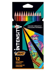 Цветные карандаши Intensity 12 цветов Bic