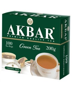 Чай зеленый китайский в пакетиках 100х2 г Akbar
