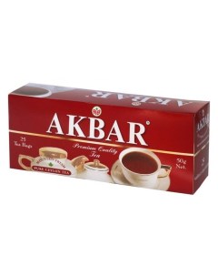 Чай черный АКБАР Красно белая серия байховый цейлонский в пакетиках 25х2 г Akbar