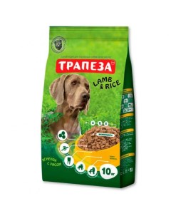 Сухой корм для собак ягненок с рисом 10 кг Трапеза