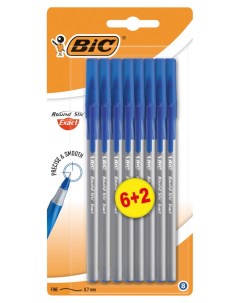 Ручка шариковая Round Stic Exact синяя 8 шт Bic