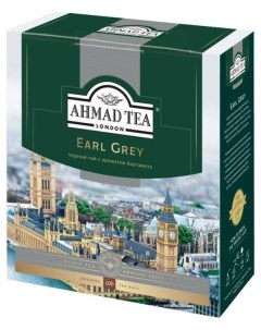 Чай черный Earl Grey с бергамотом в пакетиках 100х2 г Ahmad tea