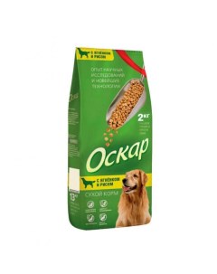 Сухой корм для собак средних пород ягненок с рисом 12 кг Оскар