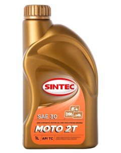 Масло моторное MOTO 2T полусинтетическое 1 л Sintec