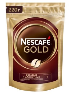 Кофе растворимый Gold сублимированный с молотым 220 г Nescafe