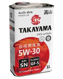 Моторное масло GF 5 SN 5W30 синтетическое 1 л Takayama