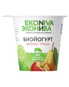 Биойогурт EkoNiva яблоко груша 2 8 125 г Эконива
