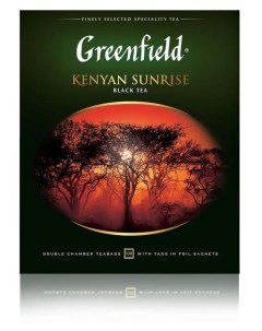 Чай черный Kenyan Sunrise пакетированный 100 шт Greenfield