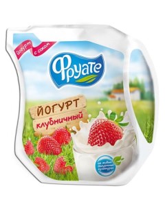 Йогурт питьевой с соком клубничный 1 5 БЗМЖ 450 г Фруате