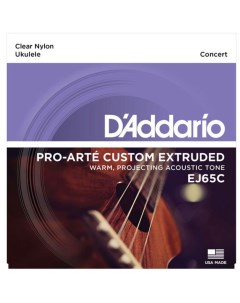 Струны для укулеле D ADDARIO EJ65C PRO ARTE CUSTOM EXTRUDED UKULELE CONCERT D`addario
