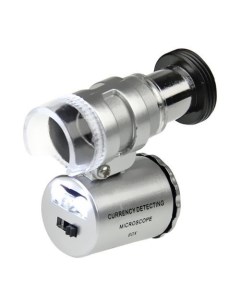 Микроскоп 60x мини с подсветкой 2 LED и ультрафиолетом 9882 Kromatech