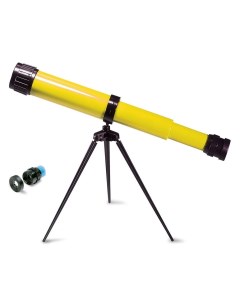 Телескоп детский настольный 15x c дополнительной линзой на 25x желтый Navir