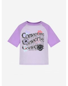 Футболка для девочек Floral Graphic Фиолетовый Converse