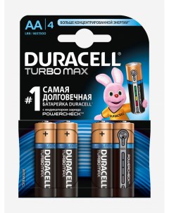 Батарейки щелочные Turbo AA LR06 4 шт Черный Duracell