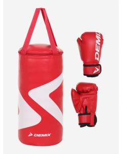 Набор боксерский детский Gift Box мешок 5 кг и перчатки 4 oz Красный Demix
