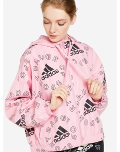 Ветровка женская Essentials Logo AOP Розовый Adidas